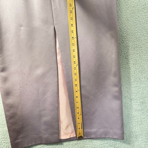 Zola Evening Skirt Womens 12 Lilac Satin Lined Pencil Straight Midi‎ Skirt - Picture 6 of 11